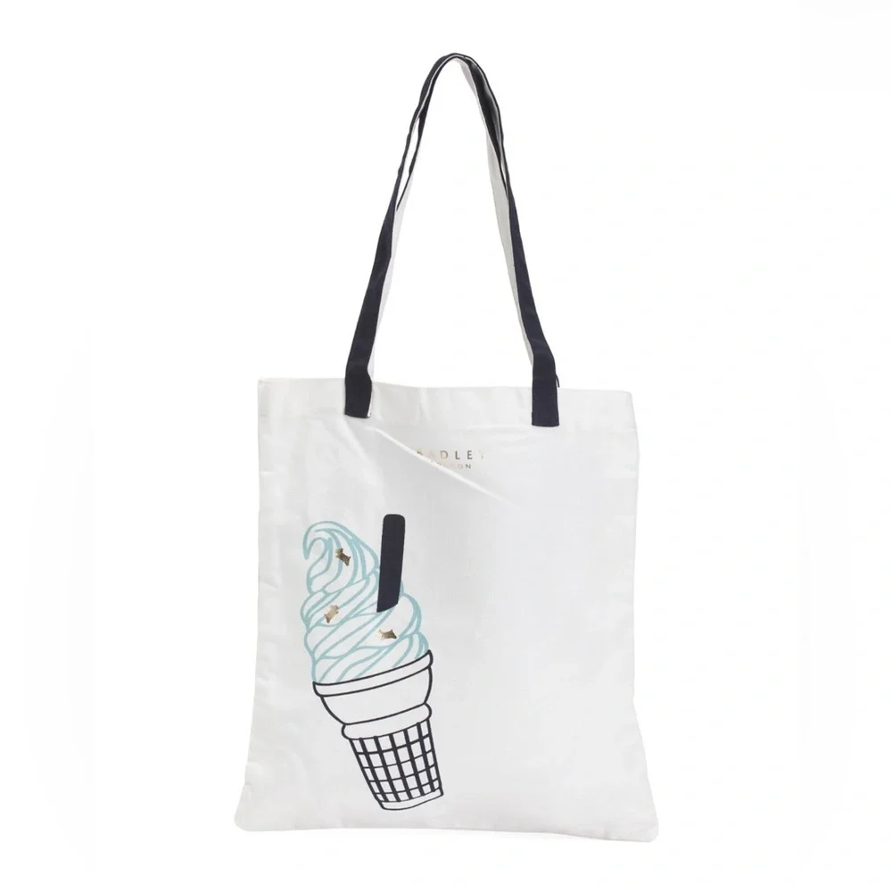 RADLEY LONDON Pierside Medium Tote NWT Ice Cream Cone with Doggie Sprinkles